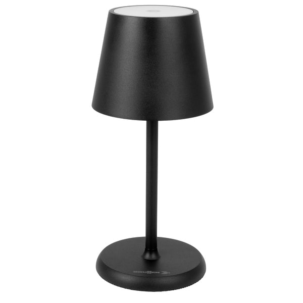 Tischlampe LUCIEN, IP54, schwarz, Touch-Sensor