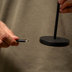 Magnetleuchte MONACO schwarz, inkl. Metall-Nano-Gel-Platzset