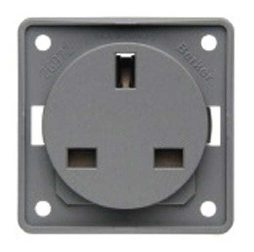 Berker Einbausteckdose 230V hellgrau ohne Rahmen /GBR