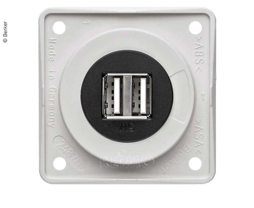 BERKE Berker USB-Ladesteckdose 12V zweifach braun