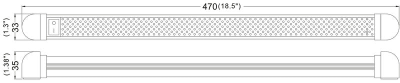 12-V-LED-Linienleuchte - 470 mm