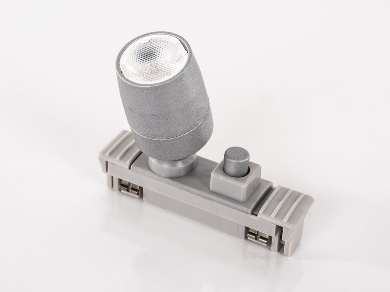 LED Spot silber mit Schalter für Schienensystem 832795 und 832796
