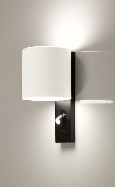 LED-Schlafzimmerleuchte KIN mit Mini-Spot und Touchschalter