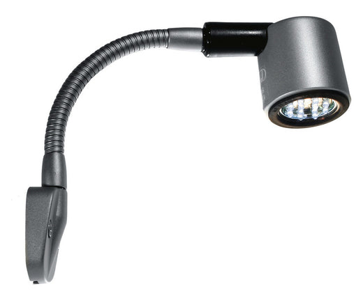 FRILI Mattsilberne LED Schwanenhalsleuchte 130mm