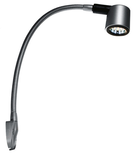 LED 12V Leseleuchte, 1W mattsilber, 330mm Festanbau SB