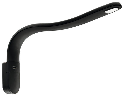 LED-Schwanenhalsleuchte - 1,2 W - Schwarz