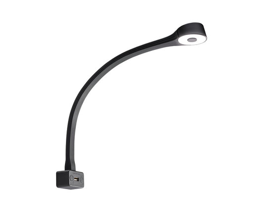 LED-Schwanenhalsleuchte - 1,8 W - Schwarz