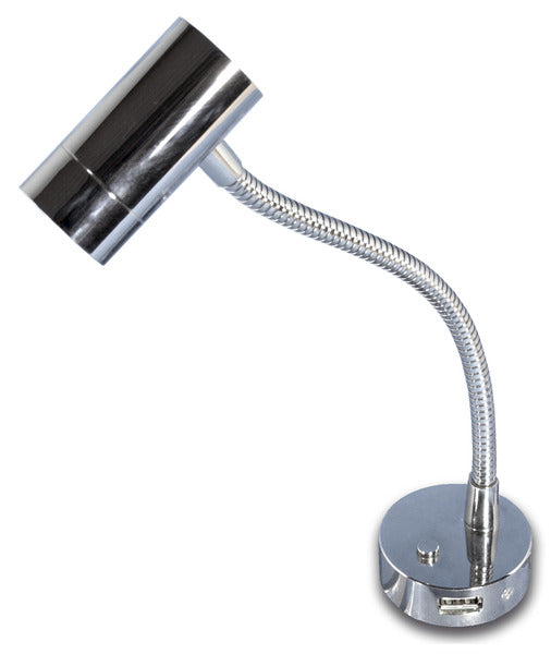 FRILI LED-Leseleuchte Minitube D4 - Chrom