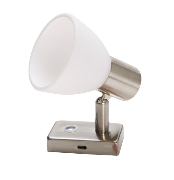LED-Aufbauspot mit Nachtlicht - Nickel