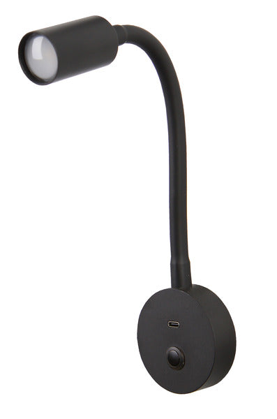 LED-Schwanenhalsleuchten mit flexiblem Arm und Nachtlicht - Armlänge 200 mm