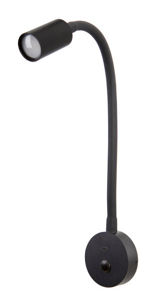LED-Schwanenhalsleuchten mit flexiblem Arm und Nachtlicht - Armlänge 300 mm