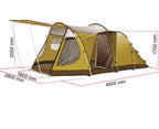 Reimo Tent Campingzelt Bregenz 2, Family Edition Z5, Familienzelt für 4 Personen