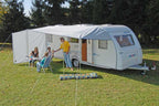 Sonnenvordach Como 10 Grau, 900 x 240 cm, incl. Aufstellstäbe