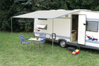 Sonnenvordach Como 10 Grau, 900 x 240 cm, incl. Aufstellstäbe