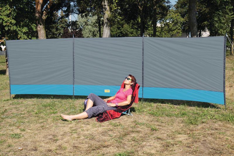 Windschutz Sylt mit 3 Elementen, 500x140 cm, grau