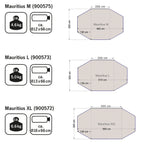 Sonnenvordach Mauritius L 5,1x3m, 2 Aufstellstangen