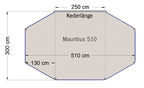 Sonnenvordach Mauritius 510 Re-Tent, Farbe: grau