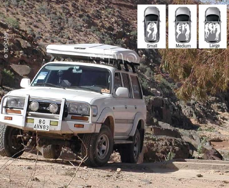 TopCamp Medium Dachzelt für PKW, Bus und Van
