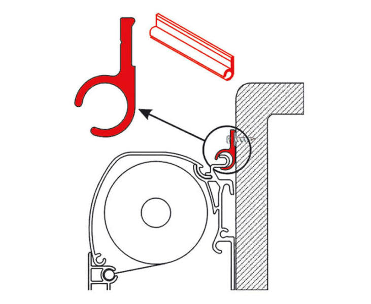 Aluminium Kederschiene mit Schraubkanal - 5 m