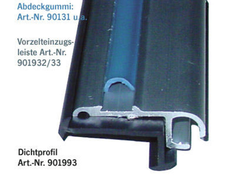 Aluminium-Vorzelteinzugsleiste - Silber - 27 x 11 mm - 3 m