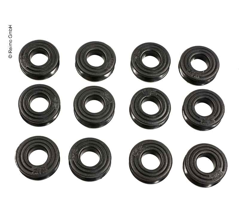 TREM Kunststoff-Ösen 15 mm, 12 Stück