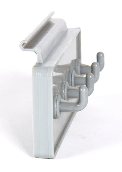 Mit 4 Haken, Farbe Grau, L15 x H6 cm