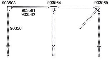 Piper Windschutzgestänge- Zwischenrohr 95 cm