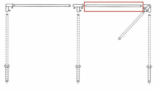 Piper Windschutzgestänge Zwischenrohr, Stahl