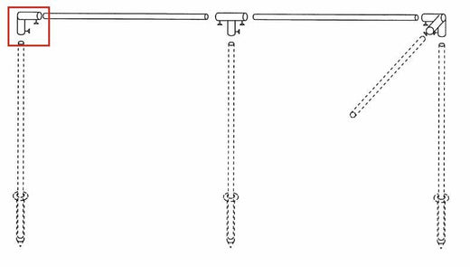 Piper Windschutzgestänge Endwinkel, Stahl