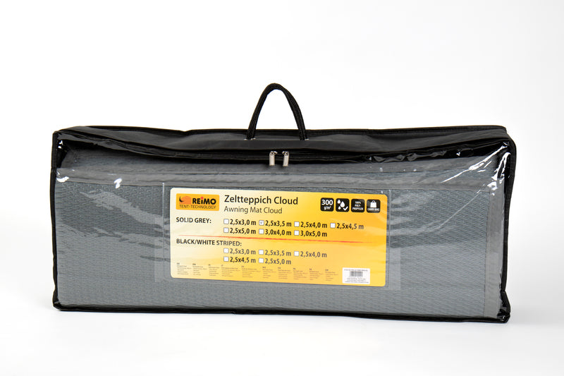 Zeltteppich CLOUD grau 2,5x4,5m, PP, inkl.Tasche