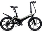 E-bike HENRI faltbar, grau/schwarz 20", Shimano 6-Gang Schaltg