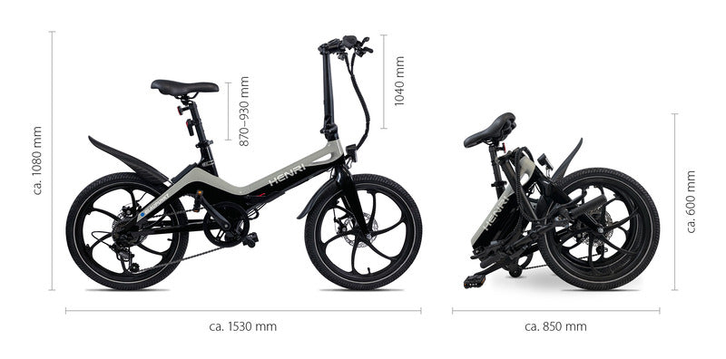 20 Zoll Falt e-bike in sportlichem Look
