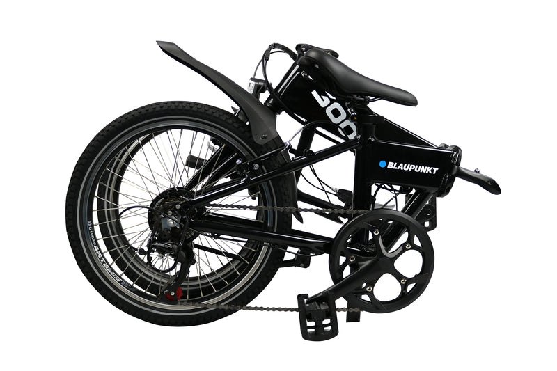 Das leichte Falt-E-Bike mit 7-Gang-Kettenschaltung und Schutzblechen