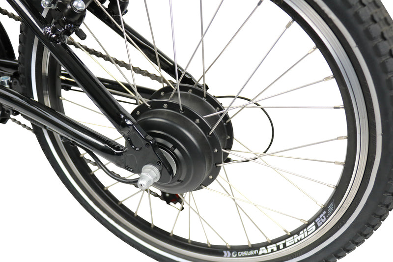 Das leichte Falt-E-Bike mit 7-Gang-Kettenschaltung und Schutzblechen