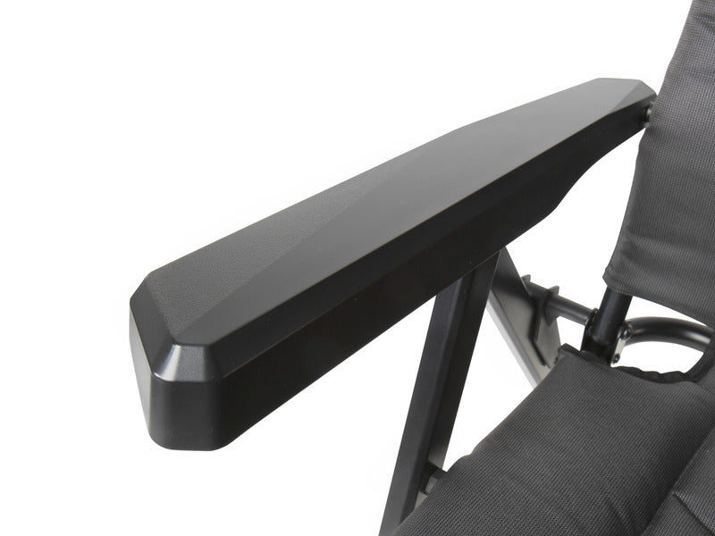 Campingstuhl klappbar, faltbar, gepolstert, inkl. Kopfpolster. Mit 7-fach-ergonomischer Rückenlehne
