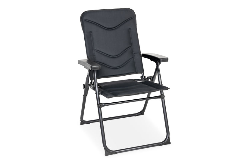 Klappstuhl FERRARA, gepolstert, 2D mesh, schwarz, Gestell: Aluminium