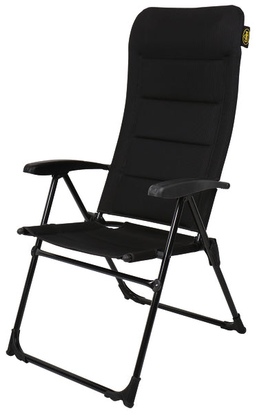 Campingstuhl MALAGA MESH, Camp4, 4-fach verstellbar, schwarz, 3D-mesh