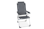 Campingstuhl MACAYA, 7 Positionen, grau, Gestell Aluminium