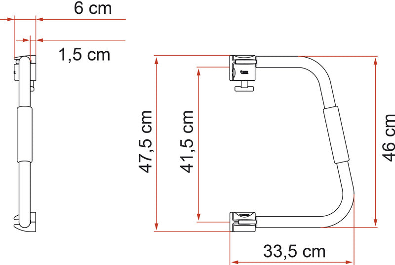 Türsicherung Security 46 cm - Einstiegsgriff