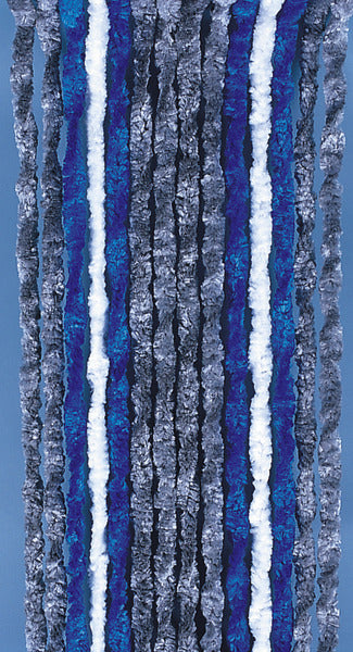 Arisol Flauschvorhang 56 x 185 cm, grau/blau/weiß für Caravantüren