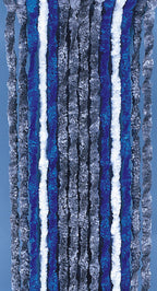Arisol Flauschvorhang 56 x 185 cm, grau/blau/weiß für Caravantüren