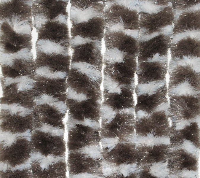 Flauschvorhang 56x205  taupe/weiß