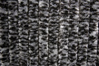Carbest Chenille-Flauschvorhang - 56 x 185 cm - Schwarz / Grau