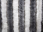 Carbest Chenille-Flauschvorhang - 56 x 205 cm - Weiß / Grau