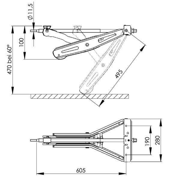 PUNDM AL-KO Steckstützen Stabilform ohnwagen m