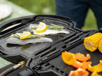 Geschlossener Grillrost-Einsatz, Aluminium, 27x35x1cm, 500 gr. schwer