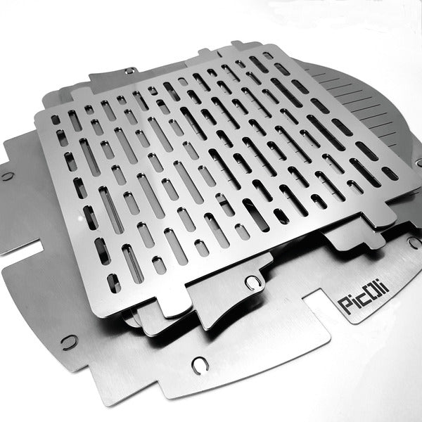PicOli steckbarer Grill-Aufsatz, Edelstahl,mit LOTUSEFFEKT inkl.Tasche