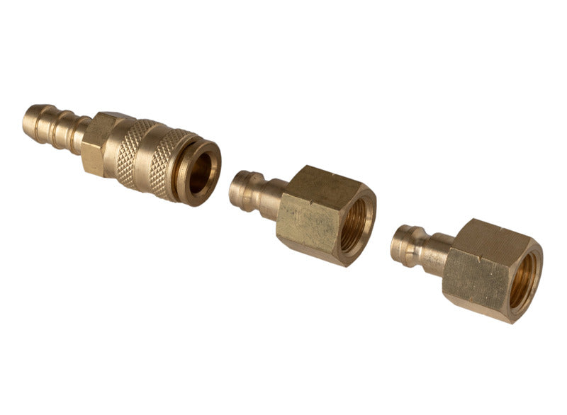 Quick Release Kuppl.stück f. Gasschl. 30mbar (1xmale, 2xfemale-Anschl)