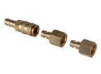 Quick Release Kuppl.stück f. Gasschl. 30mbar (1xmale, 2xfemale-Anschl)