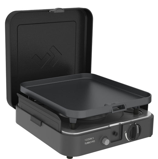 Cadac 1 Cook Turbo FFS Stove & 1 Cook Turbo FFD Flat Grill Plate (30mbar)